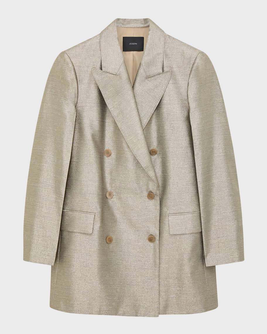Image 2 of 5: Chapone Metallic Double-Breasted Coat