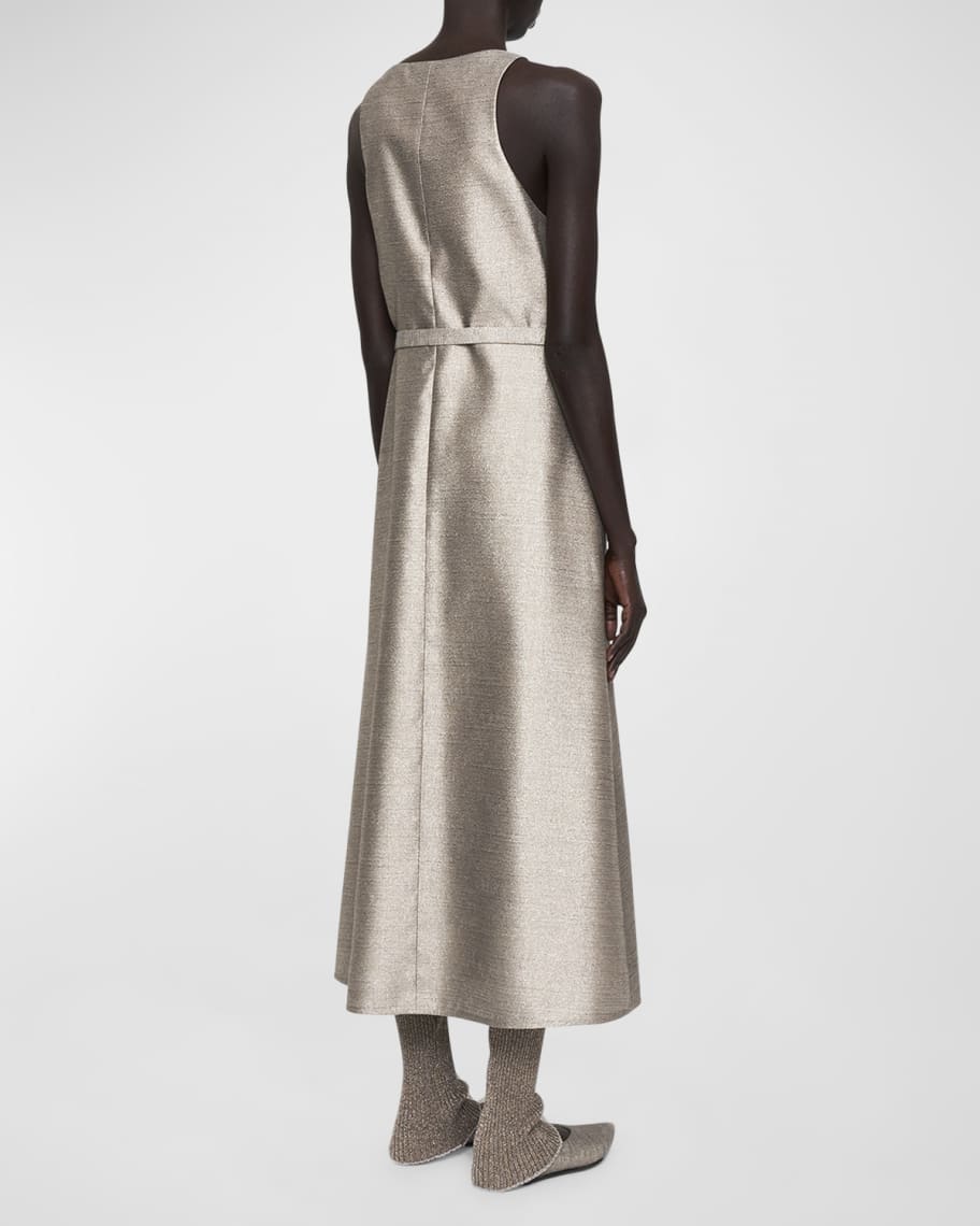 Image 3 of 5: Desiree Sleeveless Metallic Midi Dress