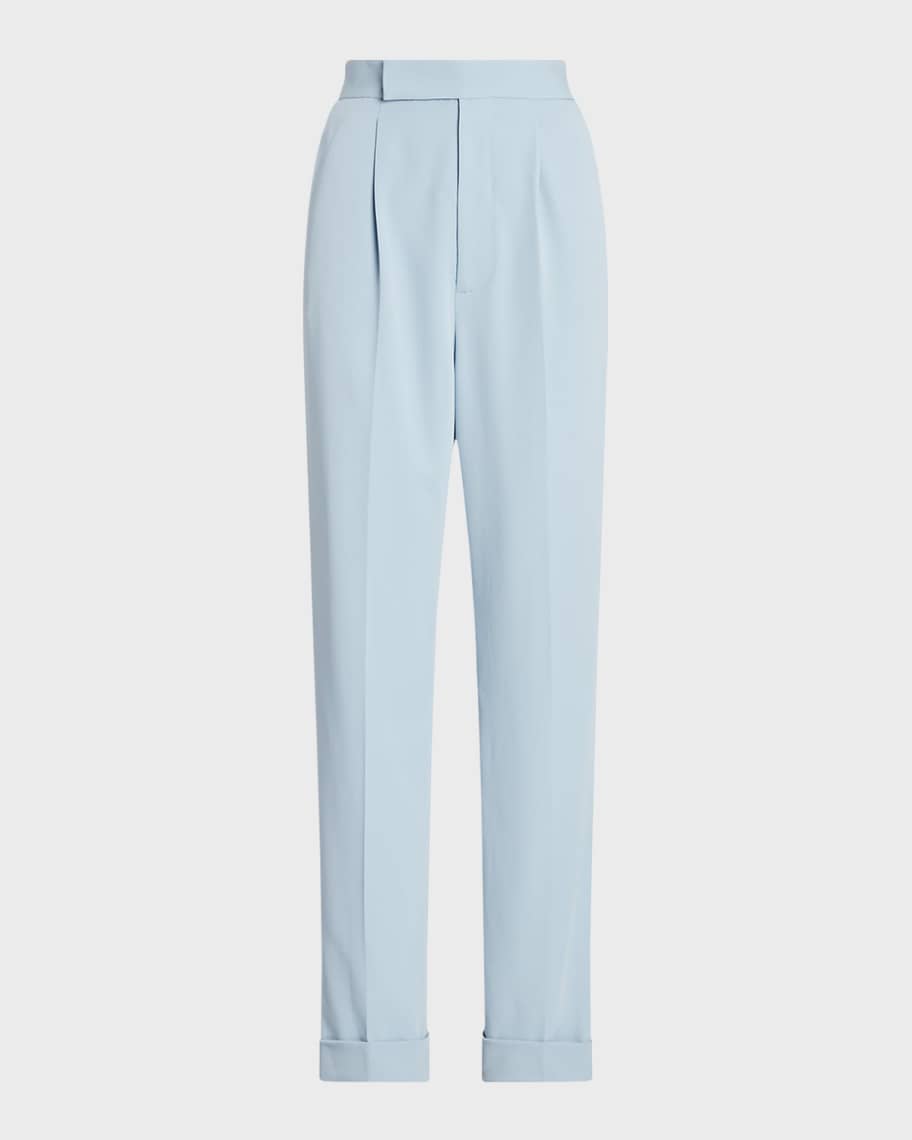 Image 1 of 5: Evanne Modern Wool Gabardine Trousers