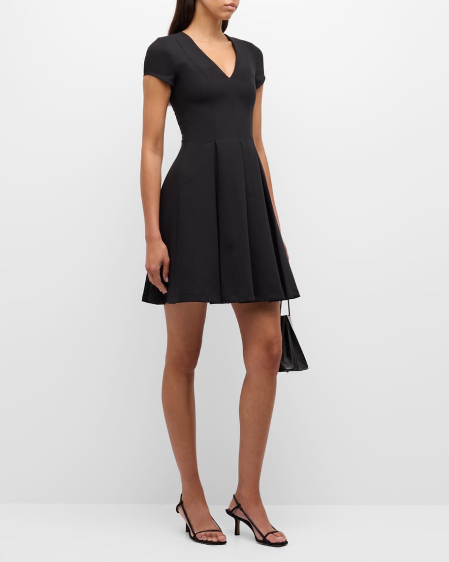 Emporio Armani Emma Pleated Fit-&-Flare Mini Dress | Neiman Marcus