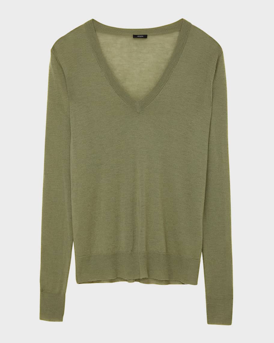 Image 1 of 5: Cashair Cashmere V-Neck Pullover