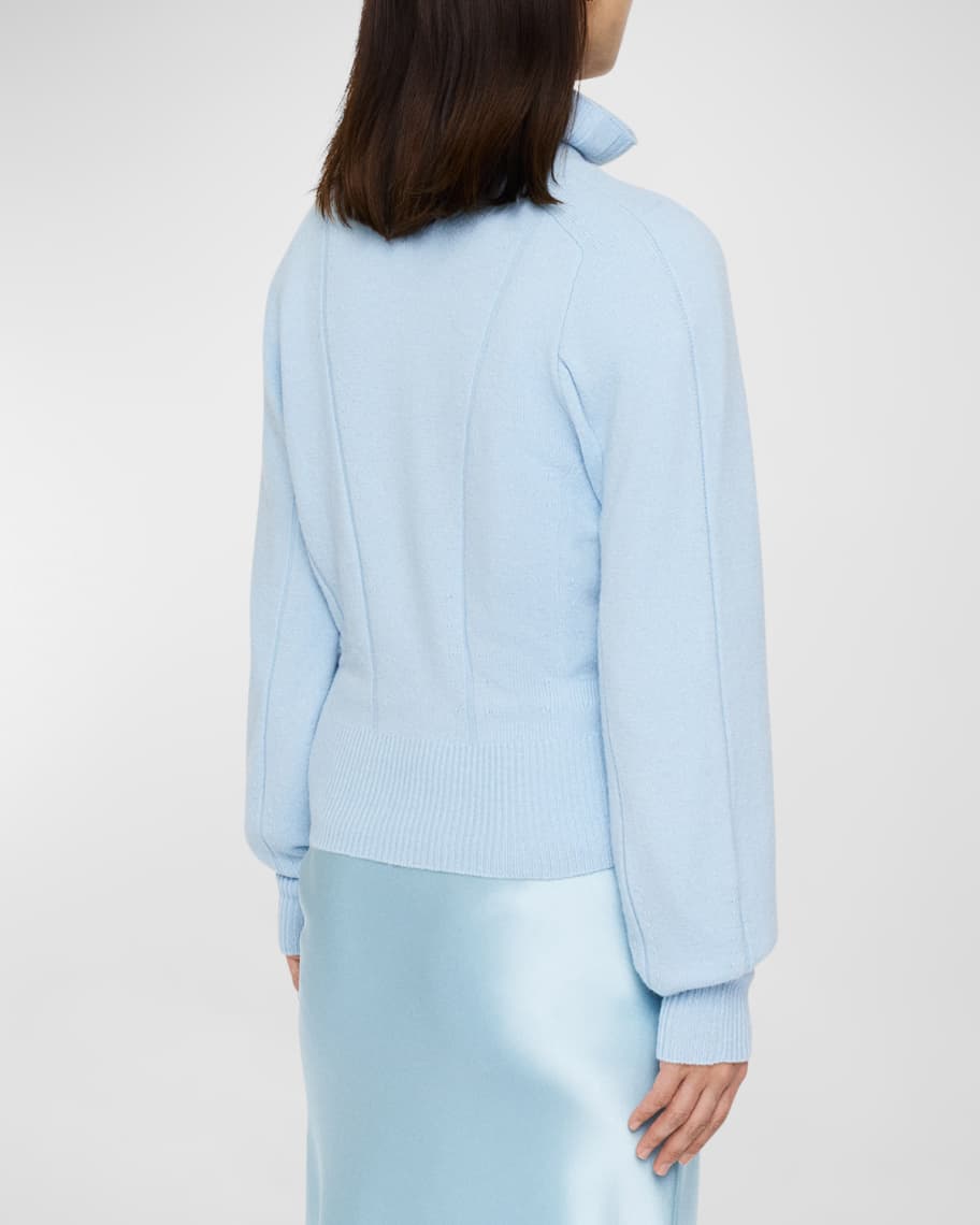 Image 3 of 5: V-Neck Button-Down Wool Cardigan