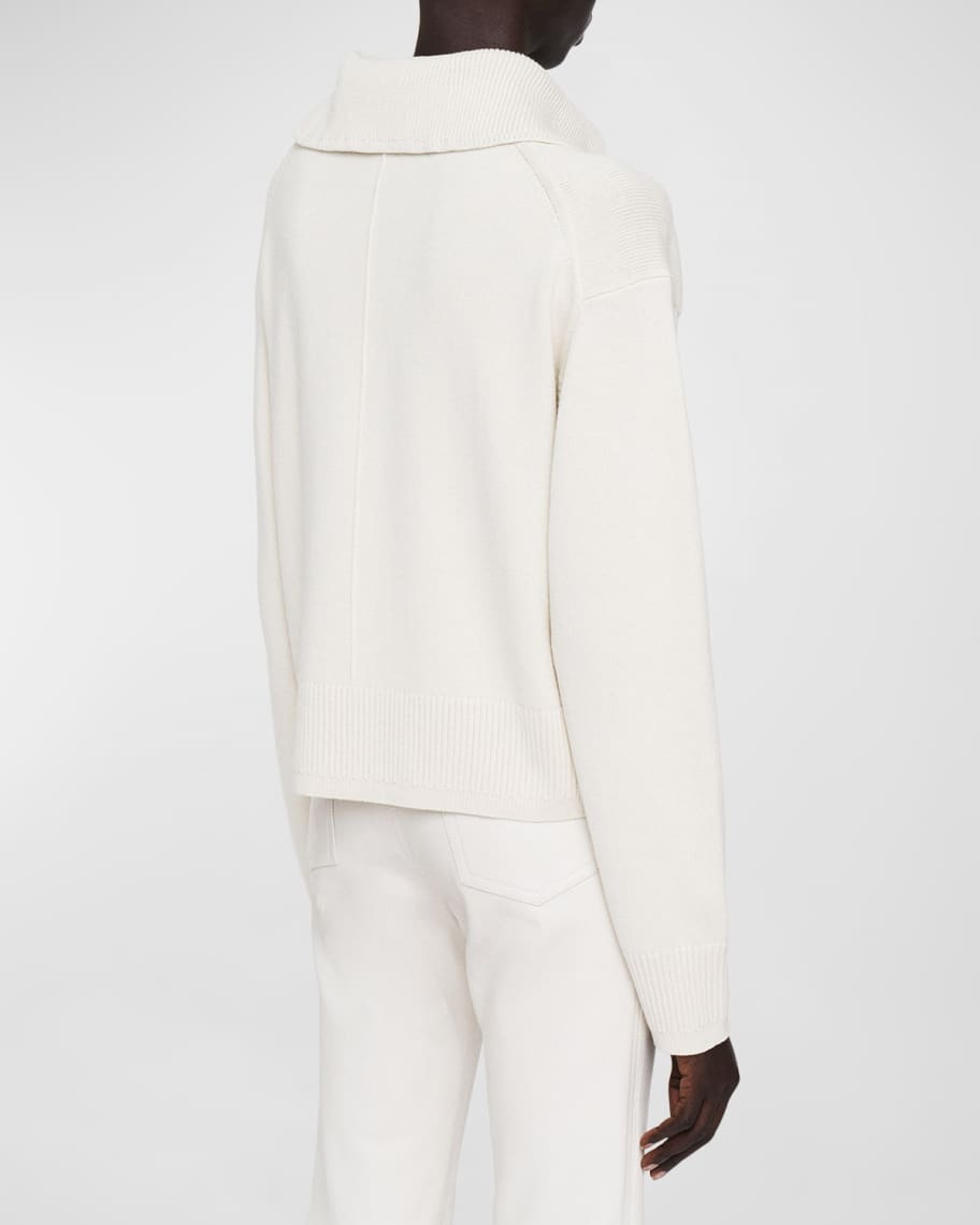 Image 3 of 5: Knit Silk-Cashmere Polo Sweater
