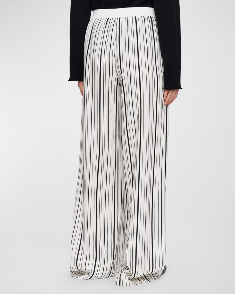 Image 3 of 4: Hulin High-Rise Striped Wide-Leg Pants