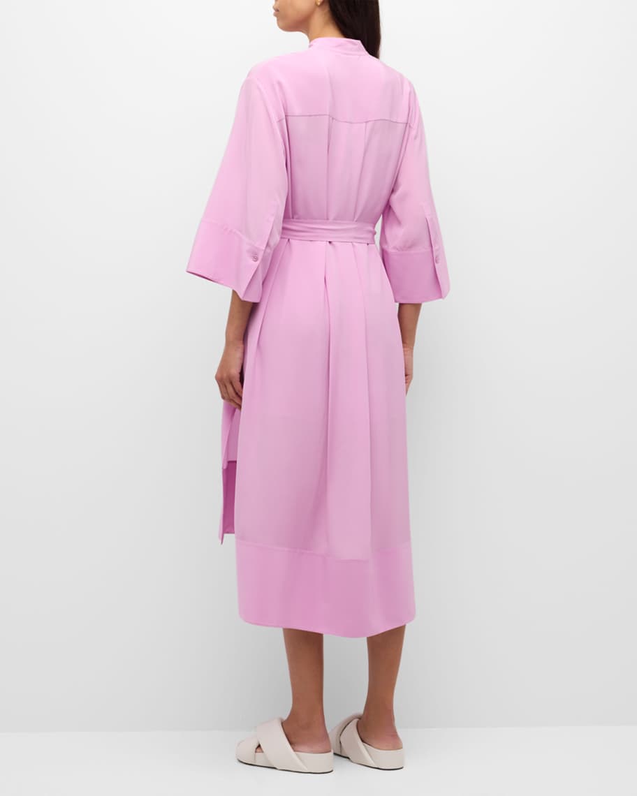 Image 3 of 6: Darius Belted High-Low Midi Shirtdress