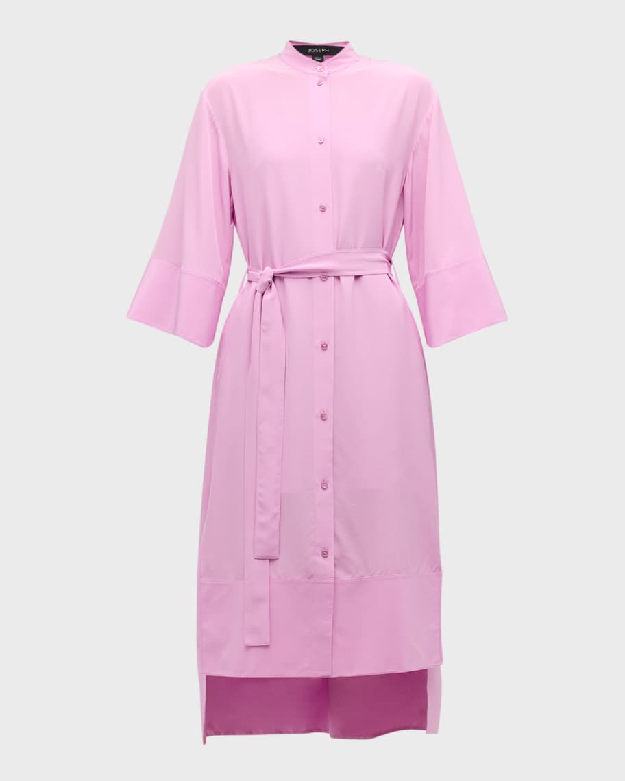 Image 1 of 6: Darius Belted High-Low Midi Shirtdress