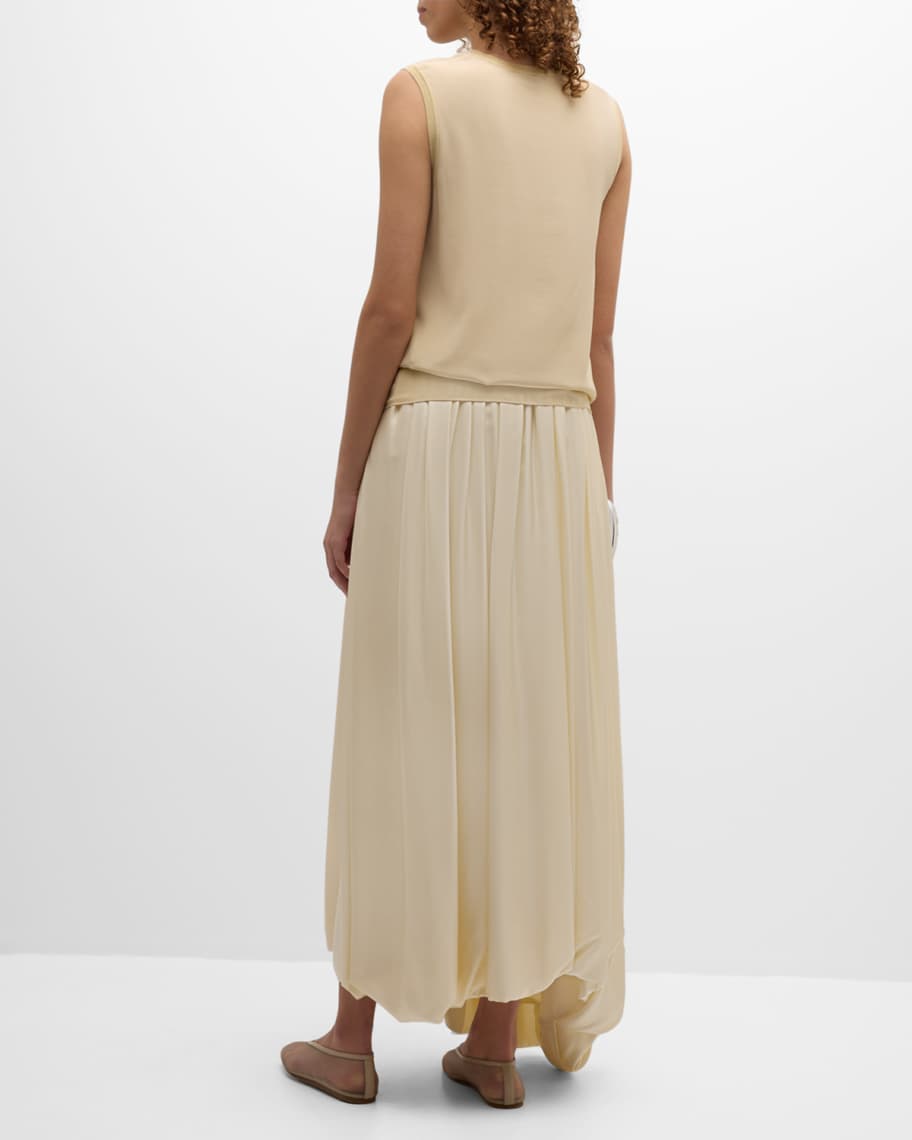 Image 3 of 6: Bley Sleeveless Crepe De Soie Blouse