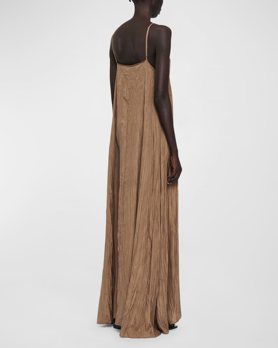 Image 2 of 4: Daniele Sleeveless Crinkled Silk Maxi Dress