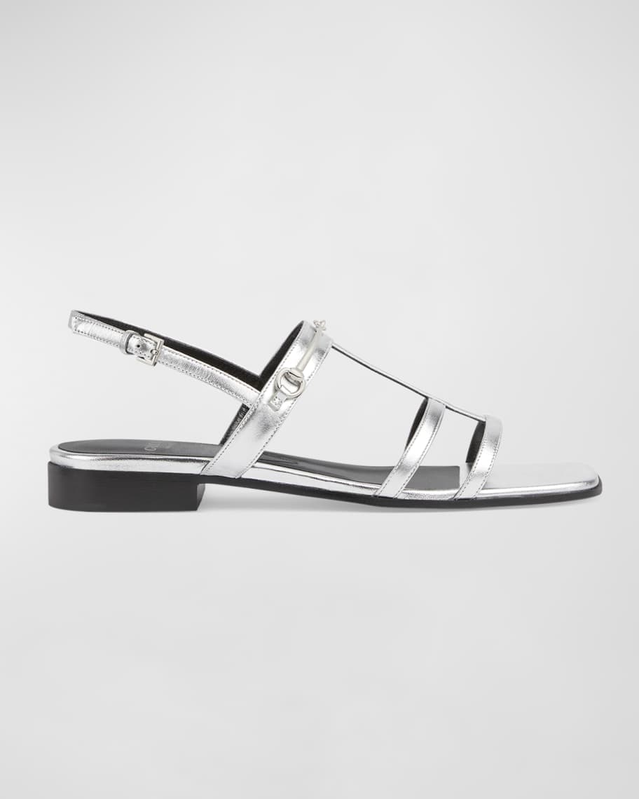 Gucci Divine Leather Slingback Sandals | Neiman Marcus