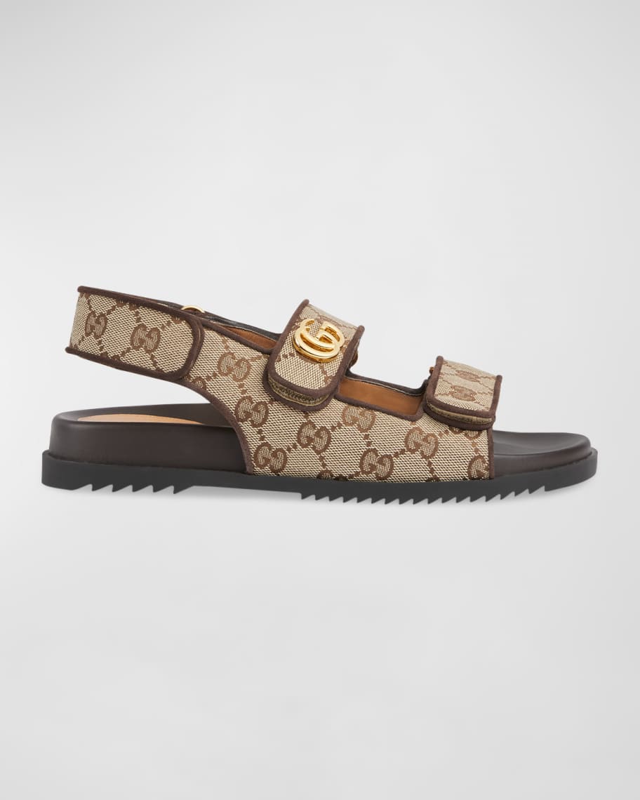 Gucci Moritz Monogram Easy Slingback Sandals | Neiman Marcus