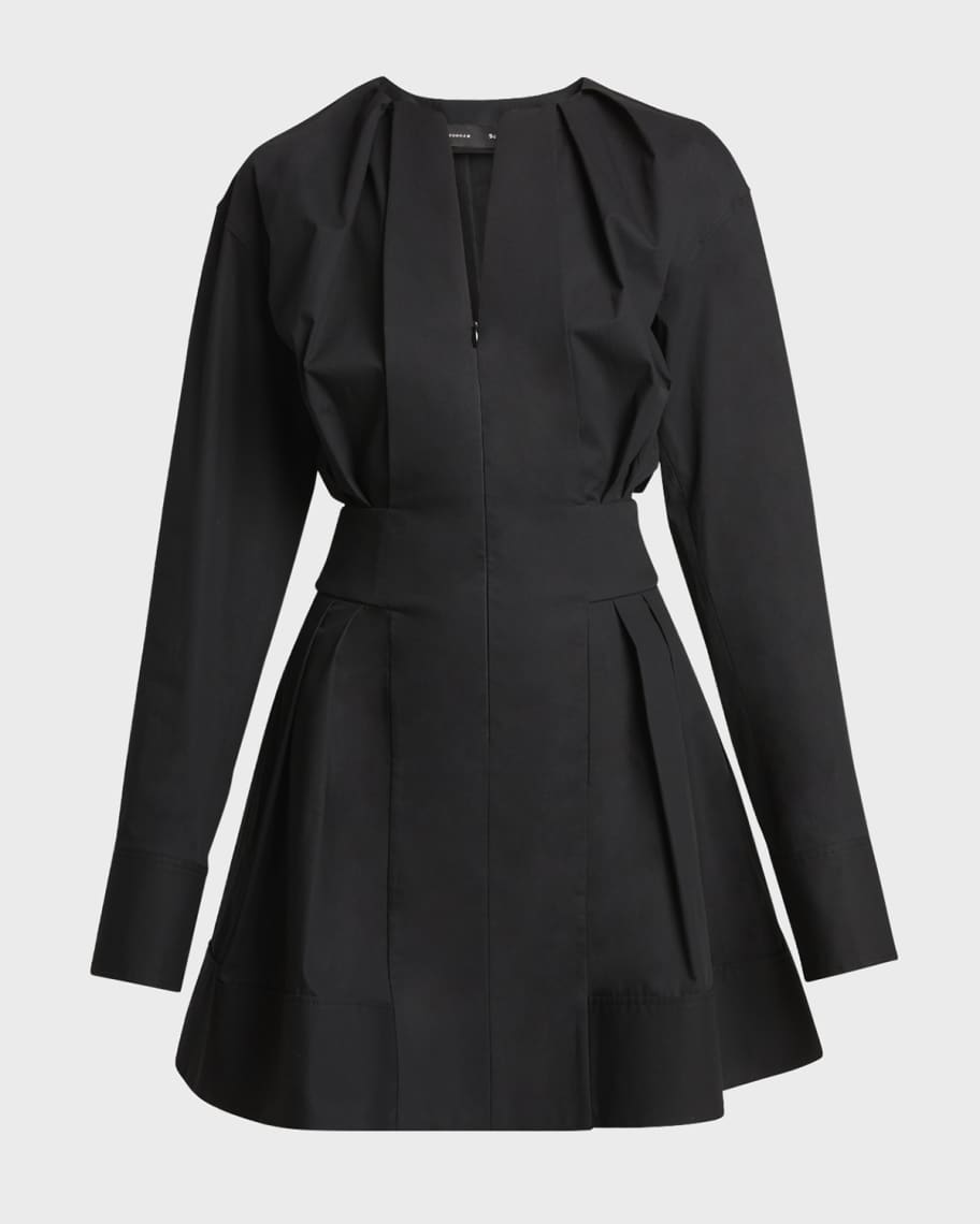 Image 2 of 5: Eileen Fit-Flare Zip-Up Mini Dress