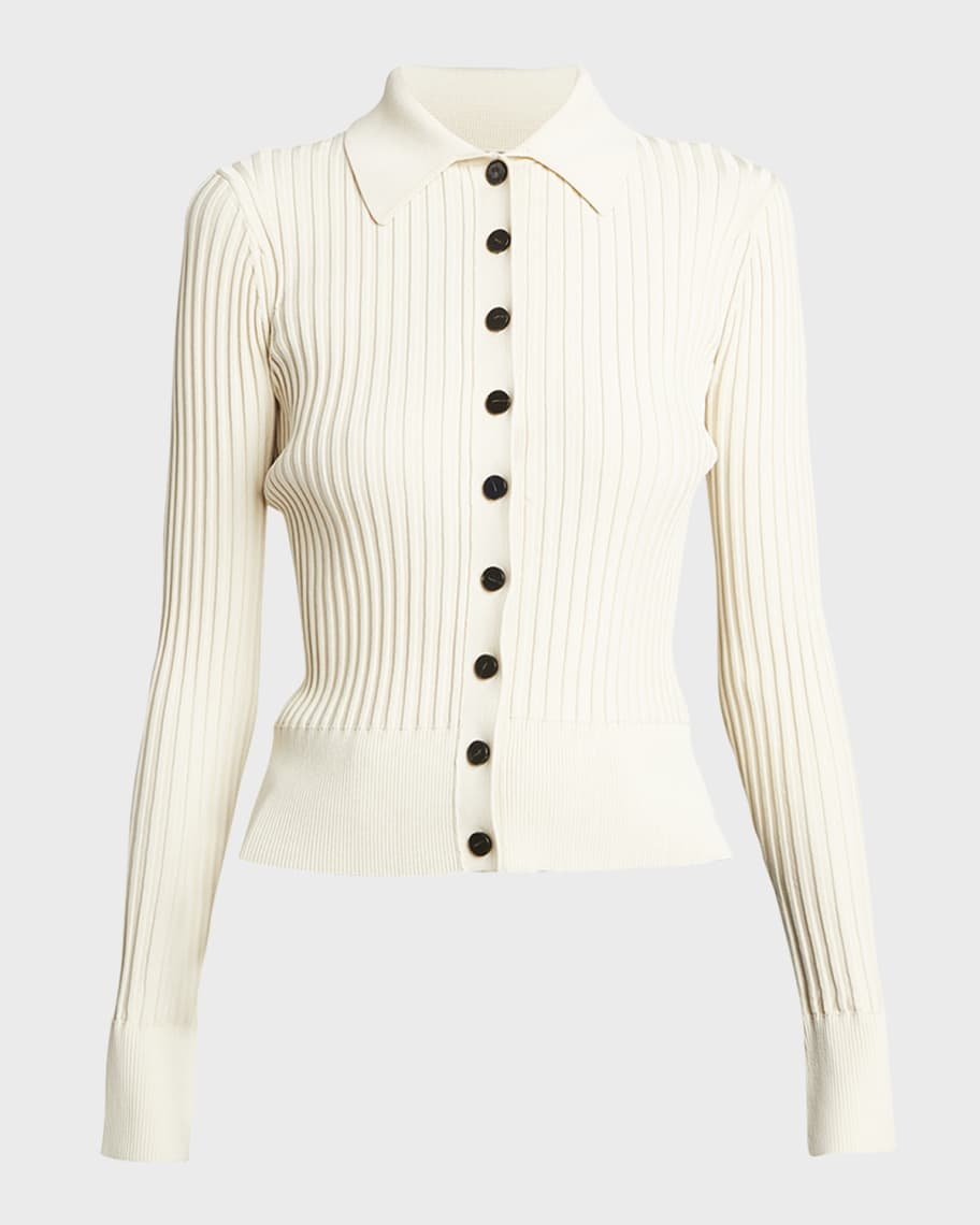 Image 1 of 5: Carla Rib Collared Sweater