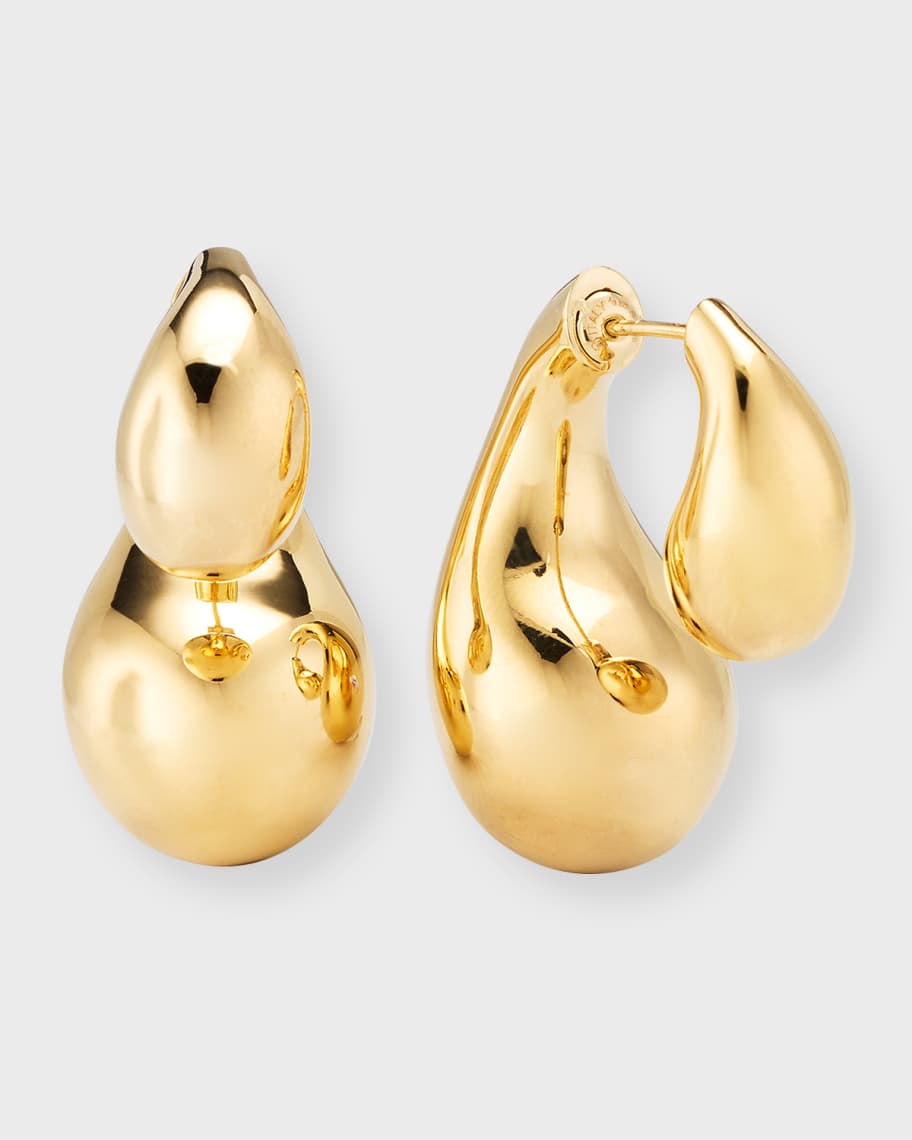 ピアス Bottega Veneta Gold earrings Bottega Veneta: Gold Drop Earrings | SSENSE