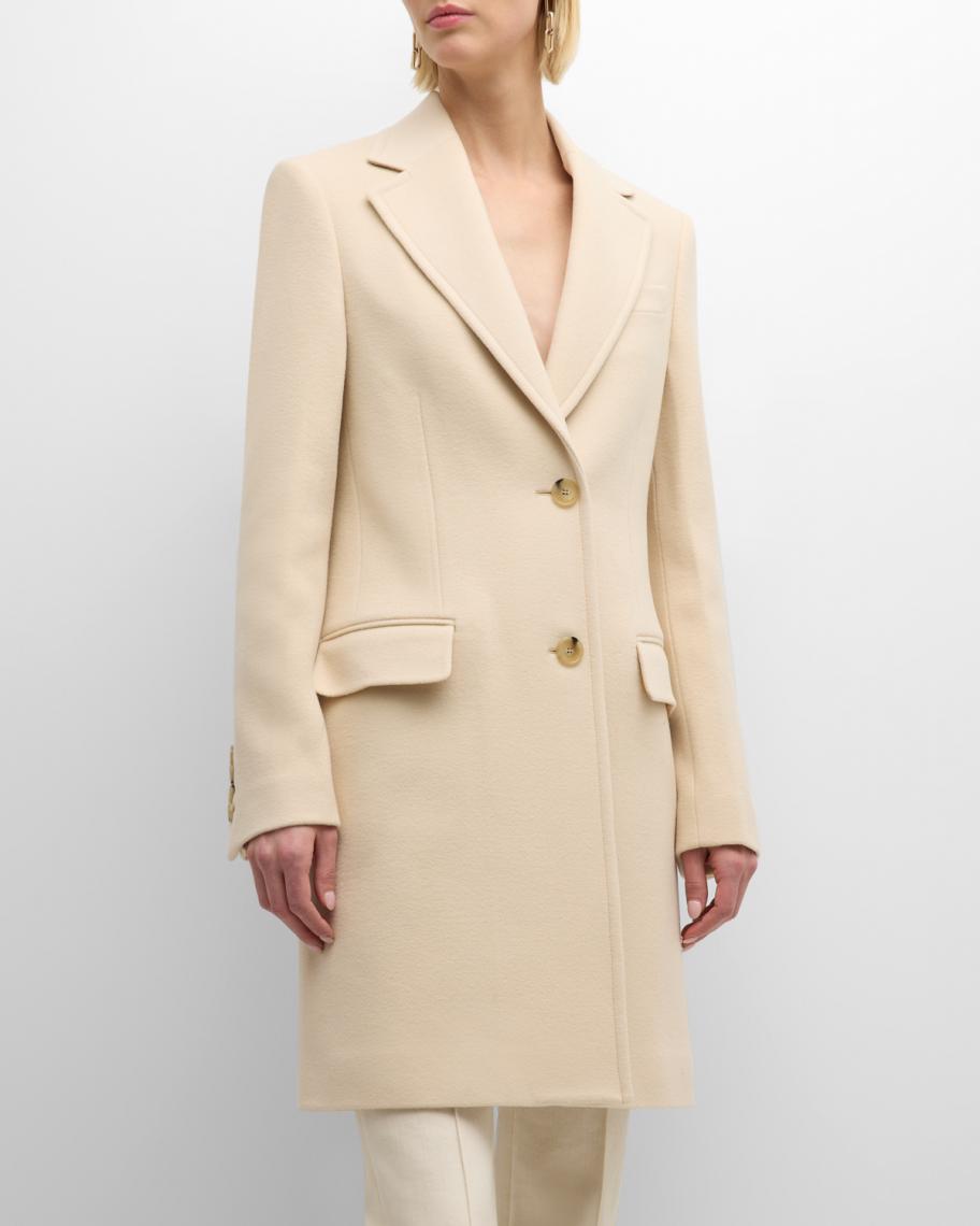 Stella McCartney Iconic Structured Wool Overcoat | Neiman Marcus
