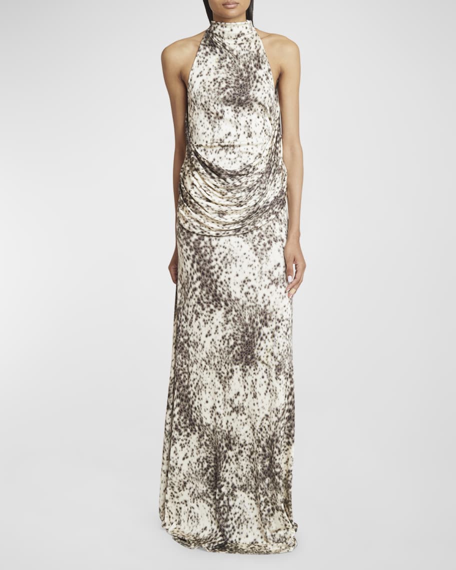 Cactus Drape Halter Gown main image 1