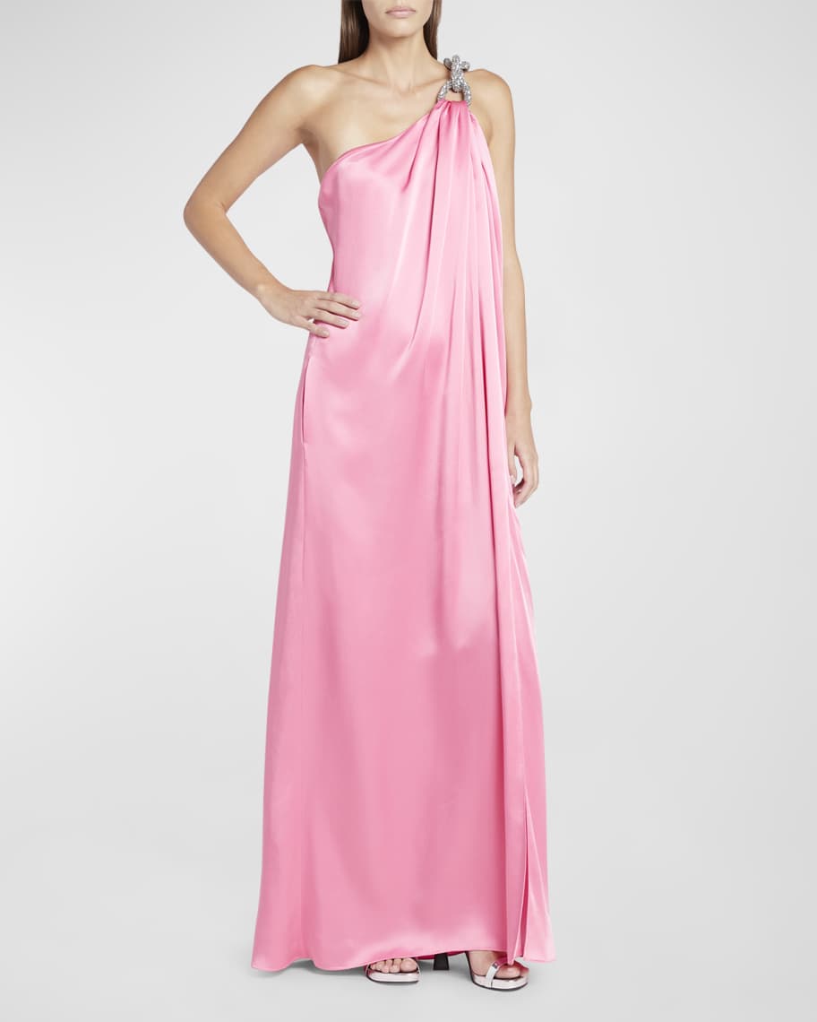 Stella McCartney Falabella One-Shoulder Gown with Crystal Detail ...