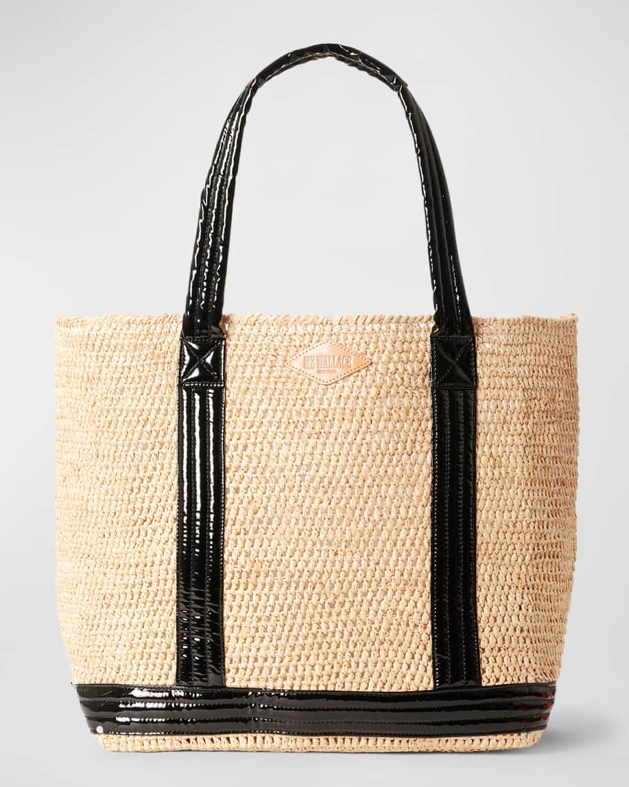 MZ WALLACE Large Raffia Shopper Tote Bag | Neiman Marcus