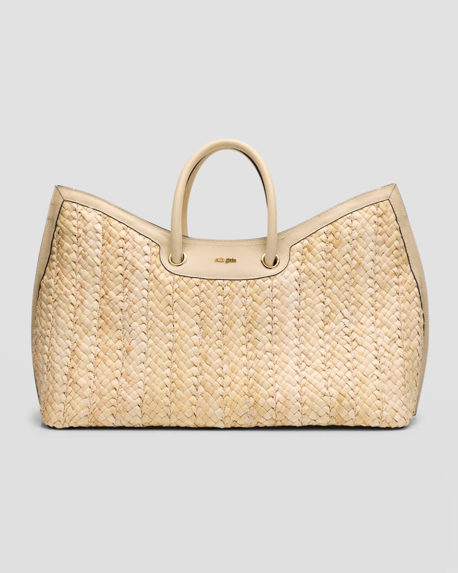 新品タグ付き未使用cult GAIA レディース籠bag Cult Gaia Enya Interwoven Tote Bag | Neutrals | FARFETCH