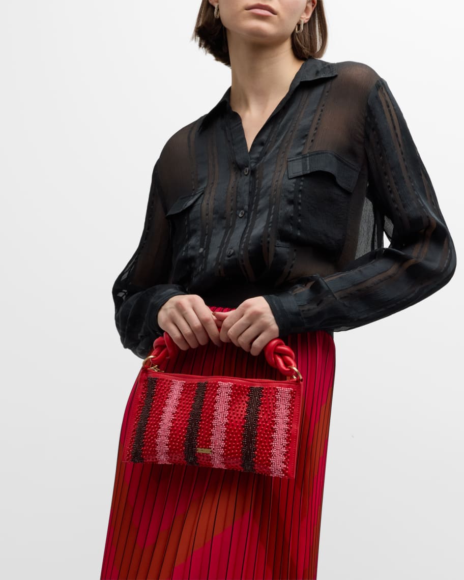 Image 2 of 6: Hera Nano Beaded Shoulder Bag