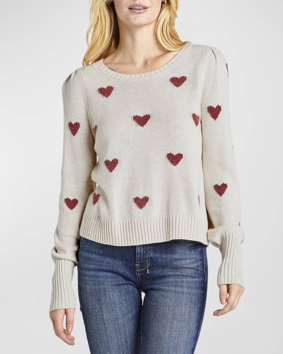 Splendid Annabelle Heart Knit Wool-Blend Sweater | Neiman Marcus
