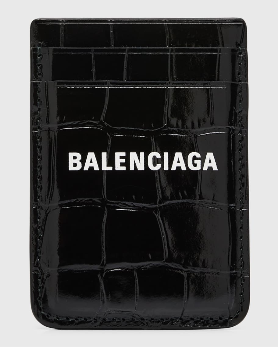 Balenciaga Cash Phone and Card Holder Black