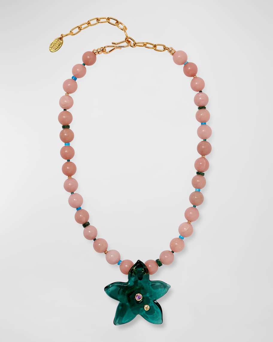 Lizzie Fortunato Shibori Flower Necklace main image 1