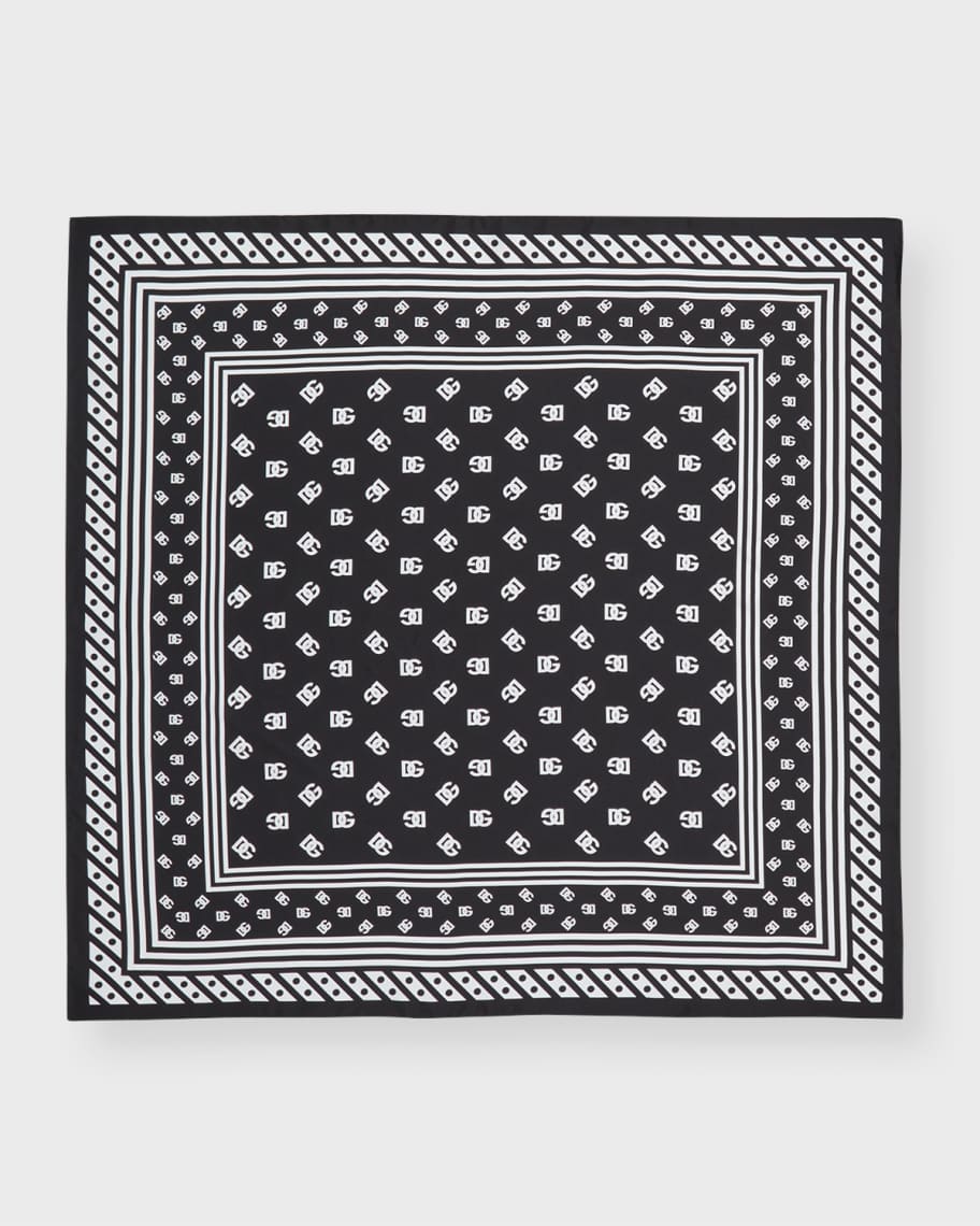 Dolce & Gabbana White Polka Dots Square Handkerchief Scarf main image 0