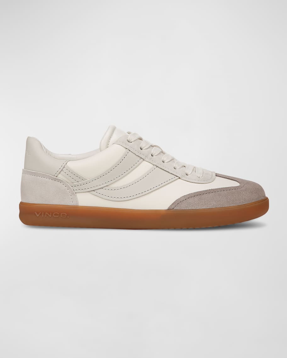 Vince Oasis Mixed Leather Retro Sneakers | Neiman Marcus