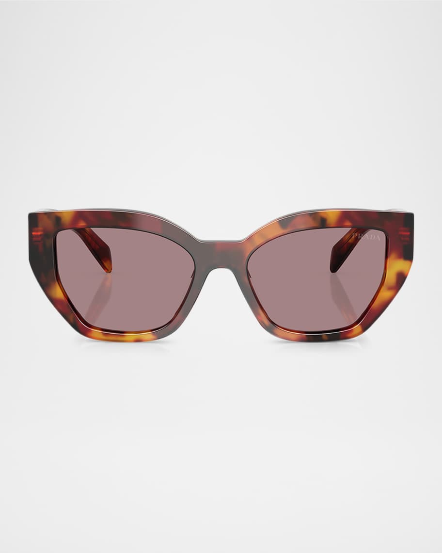Prada Logo Acetate Butterfly Sunglasses | Neiman Marcus