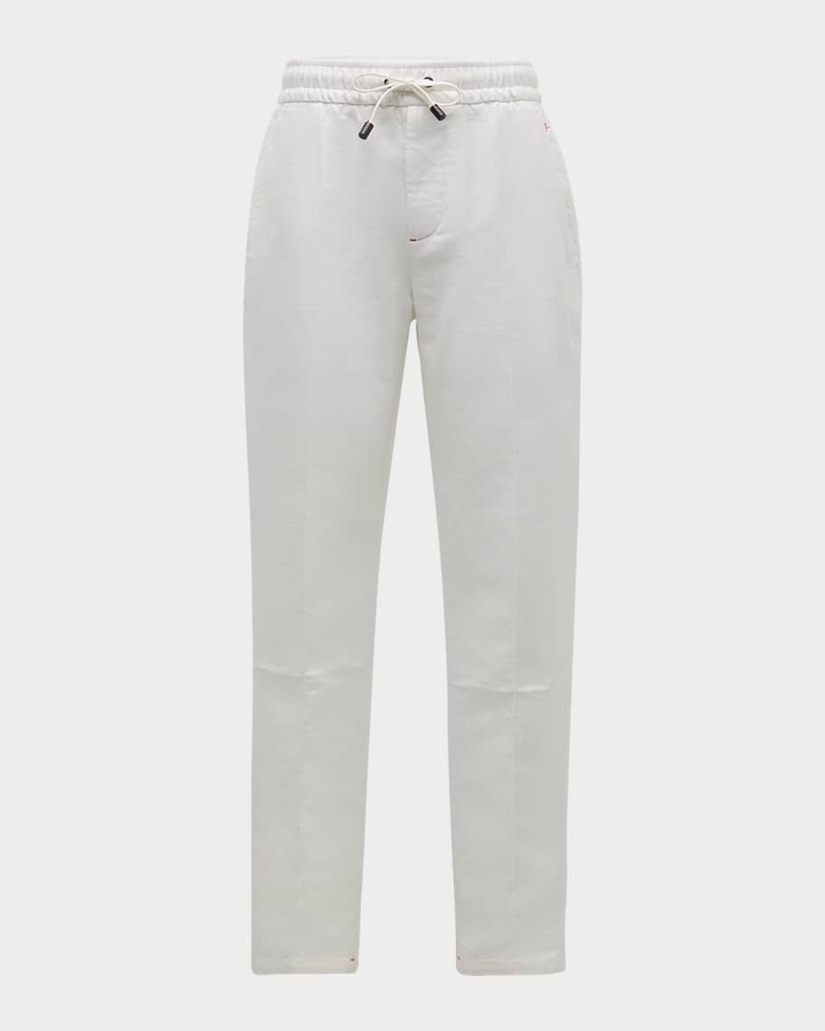 Isaia White Linen Cargo Pants main image 1