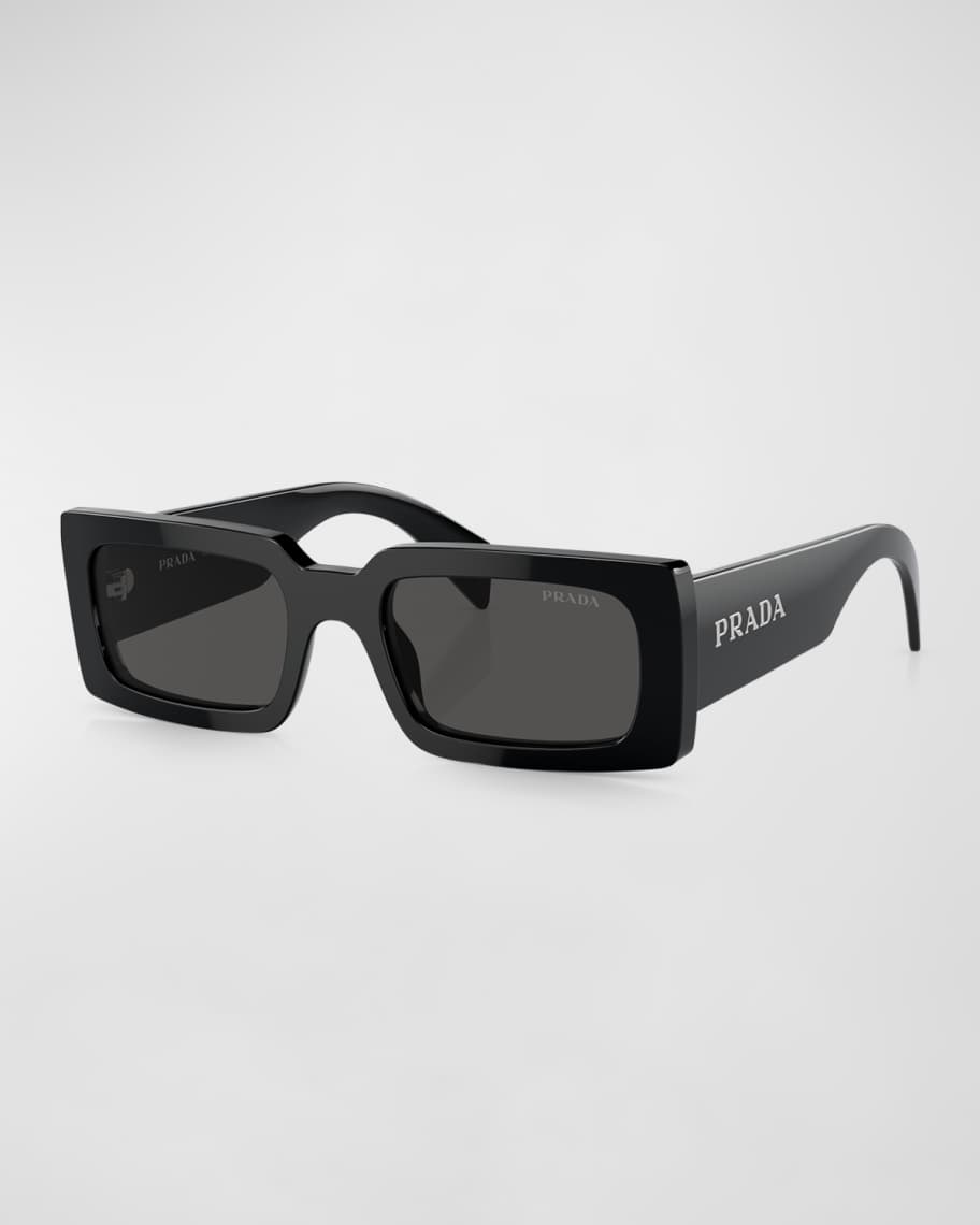 サングラス PRADA EYEWEAR ACETATE SUNGLASSES Prada Logo Acetate Rectangle Sunglasses | Neiman Marcus