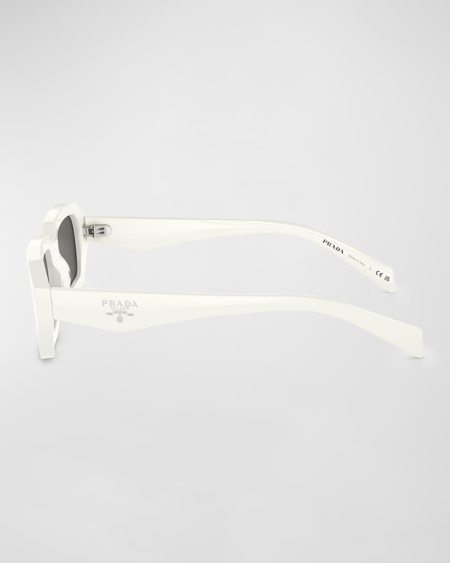 Image 2 of 4: Triangle Logo Acetate Rectangle Sunglasses