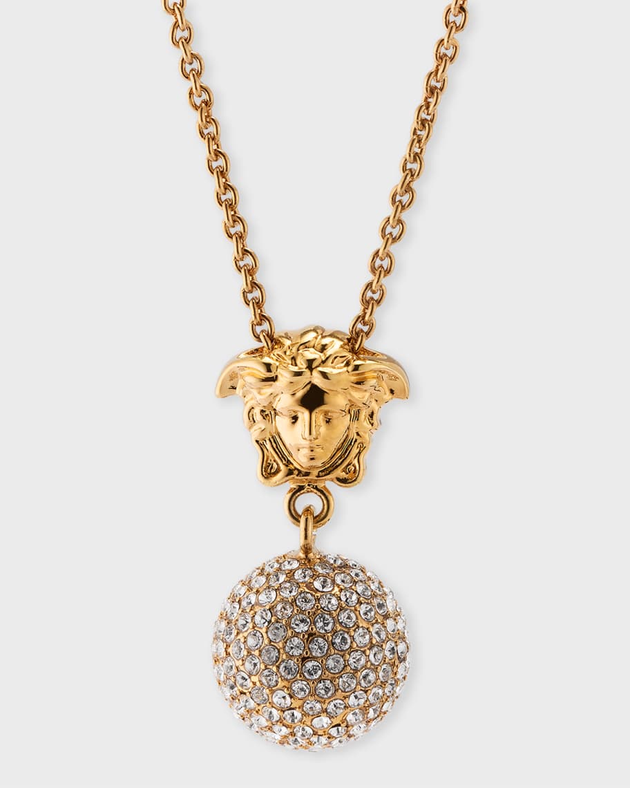 ネックレス・ペンダント VERSACE SS25 COLLANA \"LA MEDUSA\" (1012751 1A006203J000) Crystal La Medusa Necklace Gold,White | VERSACE US
