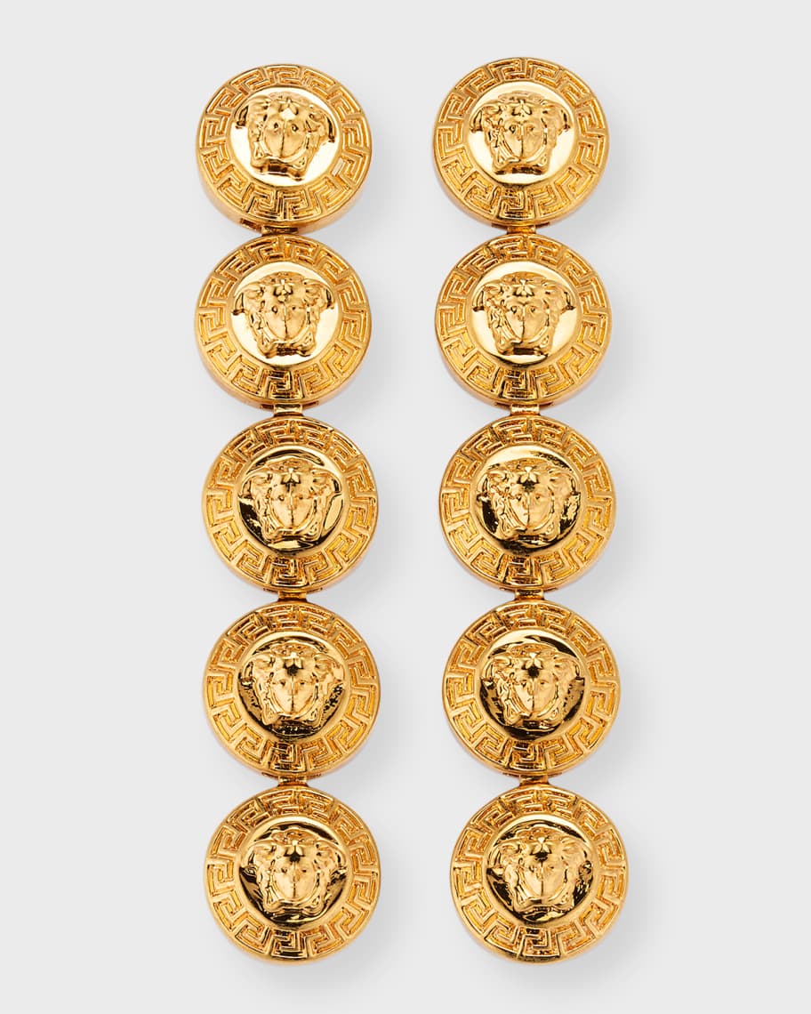 Versace Stacked Medusa Earrings | Neiman Marcus