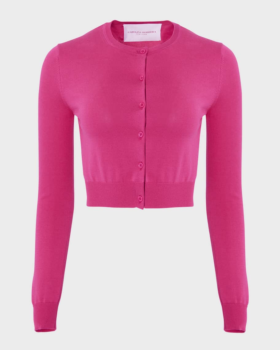 Image 1 of 5: Knit Button-Front Cardigan