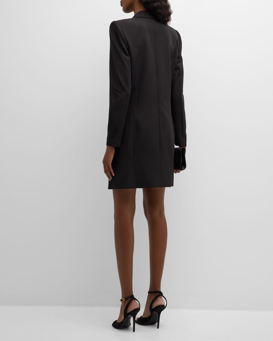 Image 3 of 6: Ivy Double-Breasted Twill Mini Dress