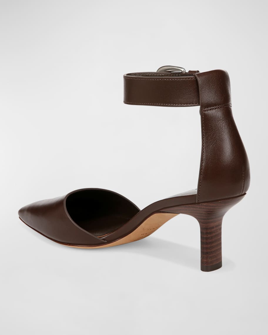 Image 2 of 4: Perri Leather Ankle-Strap Pumps