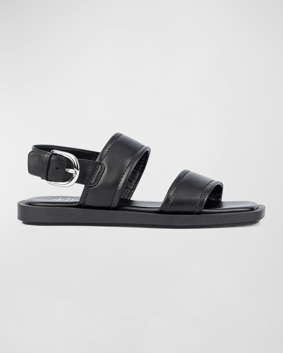 Aquatalia Joni Leather Sporty Slingback Sandals | Neiman Marcus