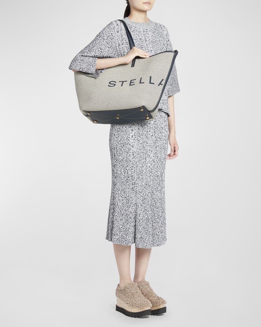 Image 2 of 6: Logo Canvas Shopper Tote Bag