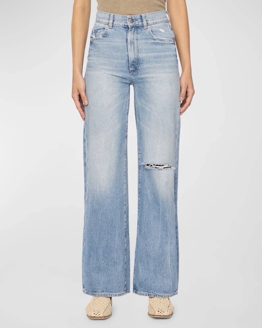 DL1961 Hepburn Wide-Leg High Rise Vintage Jeans | Neiman Marcus