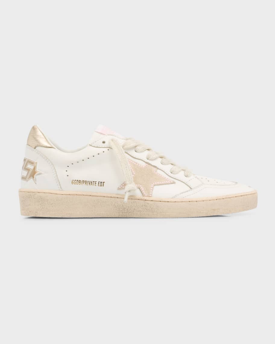 Golden Goose Ball Star Metallic Leather Sneakers Neiman Marcus