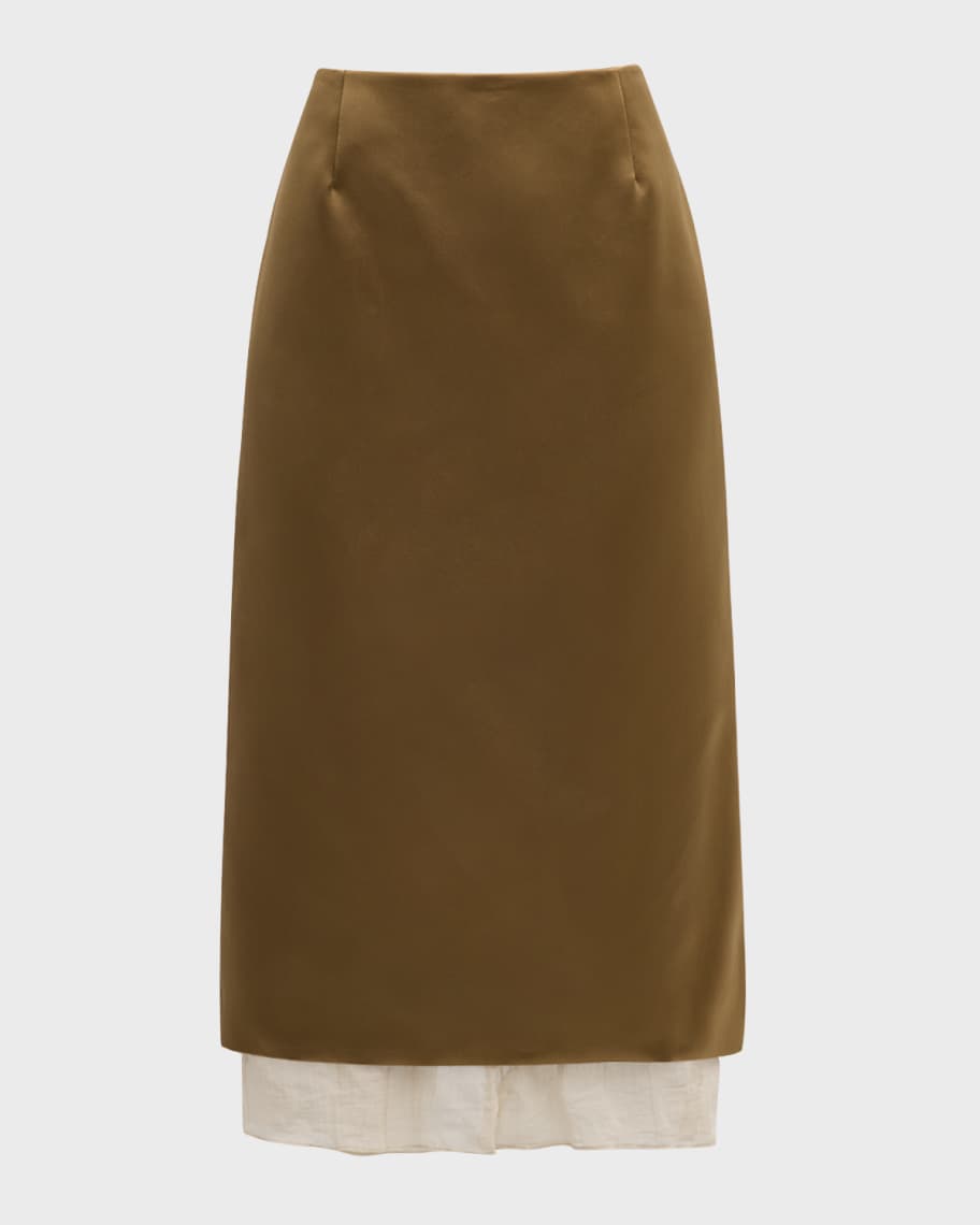 Image 2 of 6: Fannie Midi Skirt with Ruffle Trim