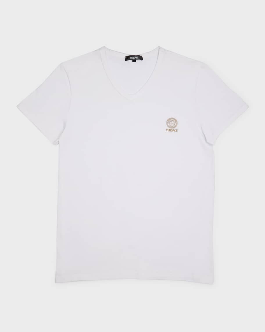 Versace Men s Logo V Neck T Shirt Neiman Marcus