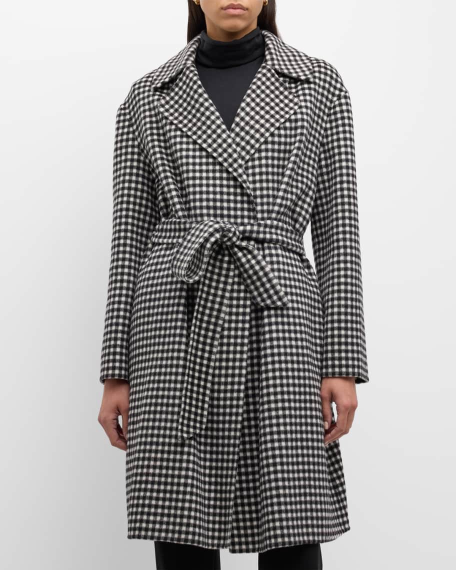 【EDIT CLOTHING】 Check wool marine coat USMC Marine Corps Military Wool Formal Dress Green Belt