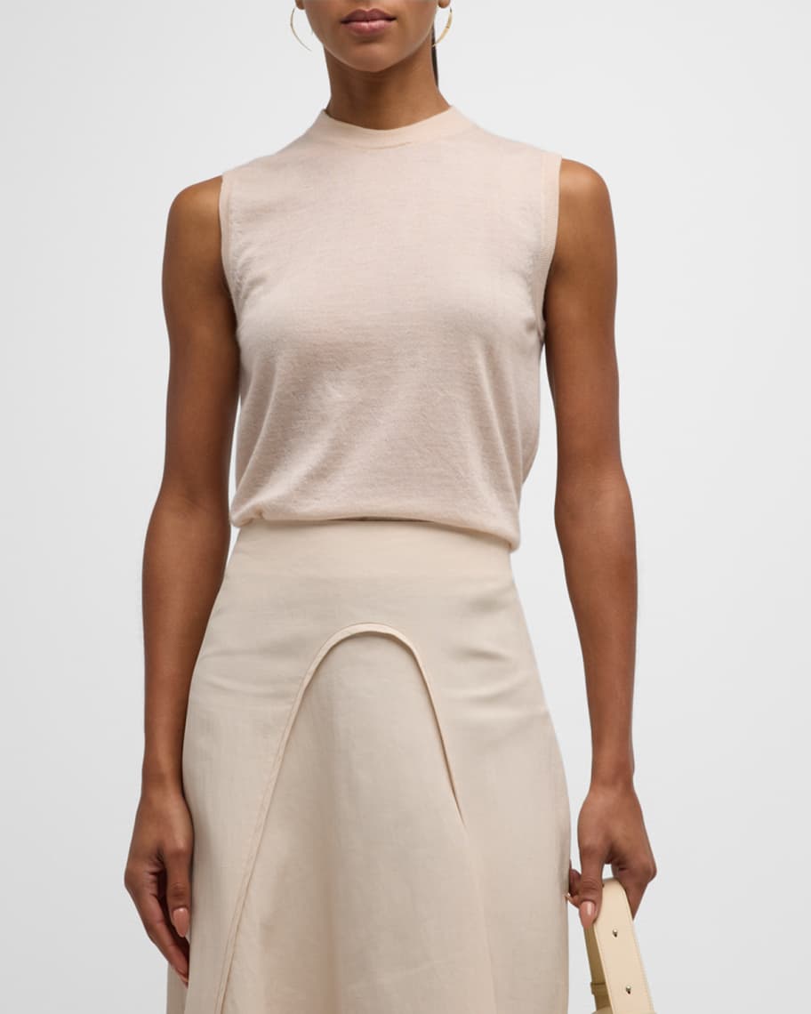 Image 2 of 6: Sleeveless Cashmere Sweater Vest