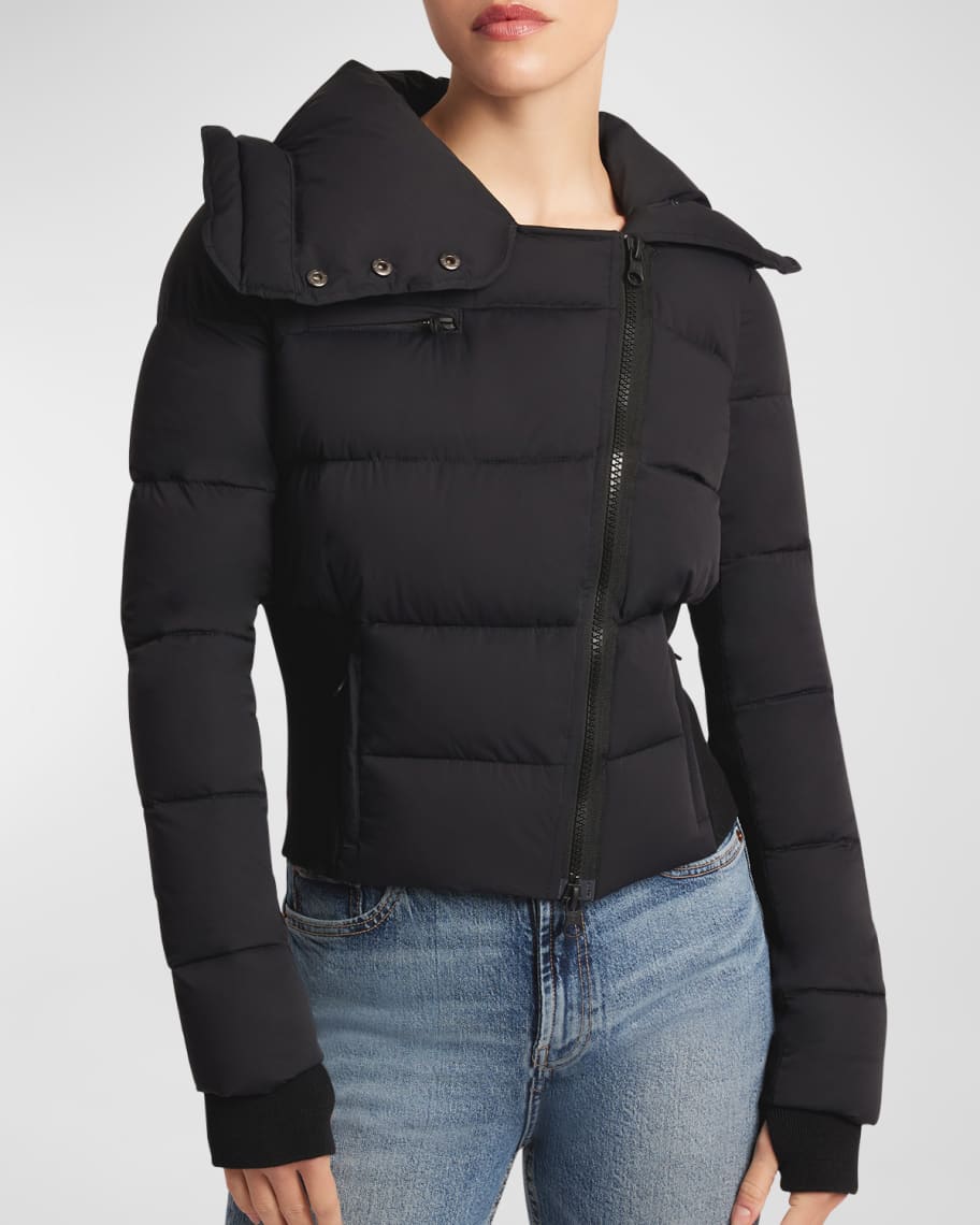 Blanc Noir Asymmetrical Puffer Jacket Neiman Marcus