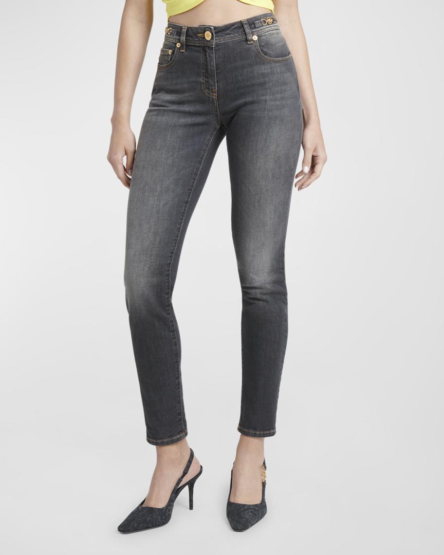 Versace Stone-Washed Skinny Jeans | Neiman Marcus