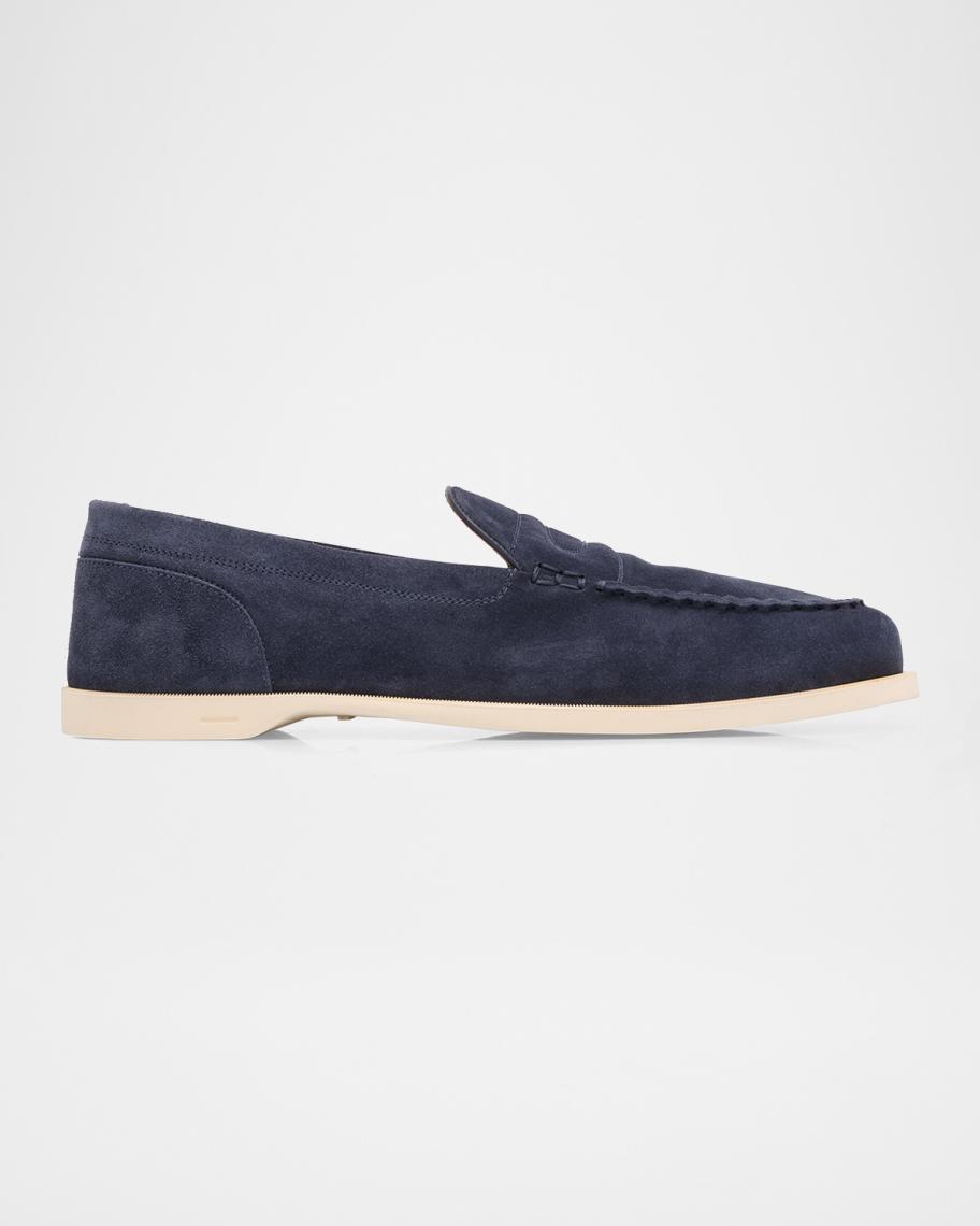 John Lobb Summer Seude Loafer, Blue with Leather Sole BNIB - 10UK/11US s-l400.jpg main image 4