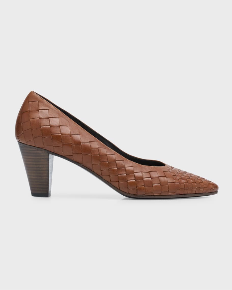 THE ROW Charlotte Woven Leather Pumps | Neiman Marcus