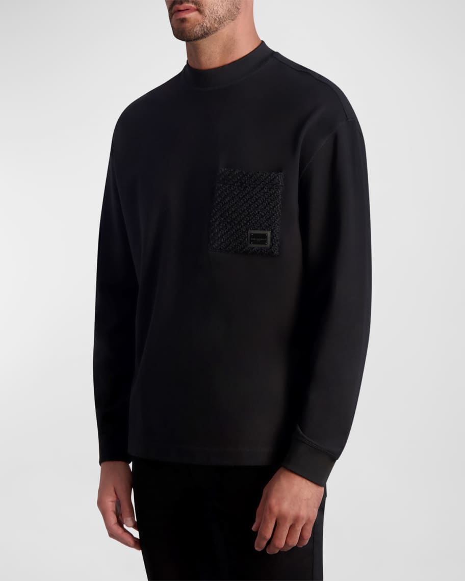 Karl Lagerfeld Paris White Label Men's Sweatshirt with Boucle Pocket ...